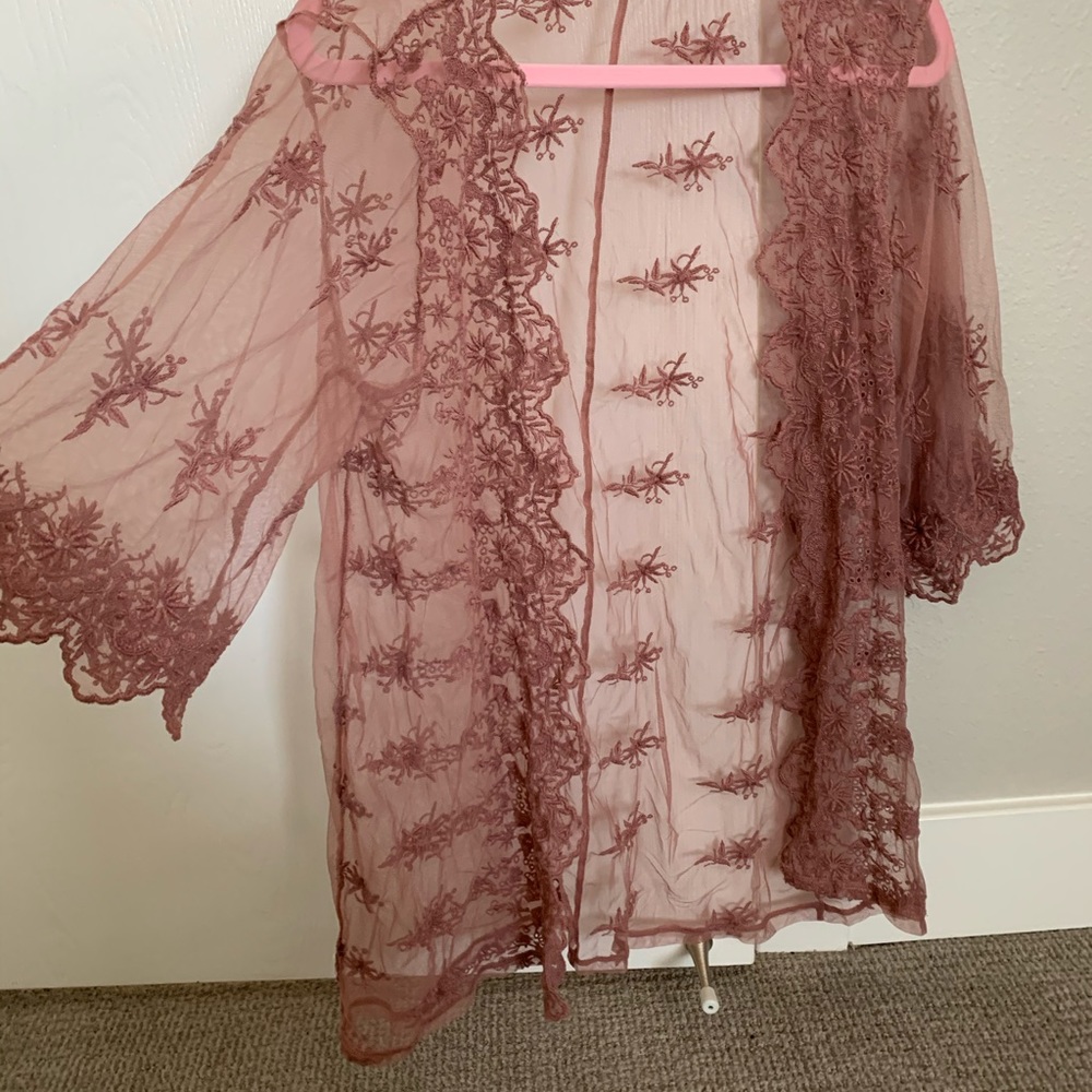 Lace open cover up